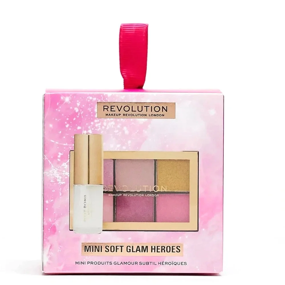 Makeup Revolution Mini Soft Glam Heroes Gift Set - Eyeshadow Palette & Lip Gloss